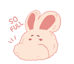 Pink cotton bun sticker #10659076