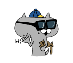 Gray of the cat sticker #10659122