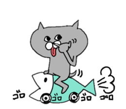 Gray of the cat sticker #10659132