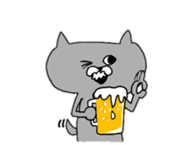 Gray of the cat sticker #10659136