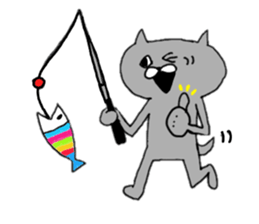 Gray of the cat sticker #10659152