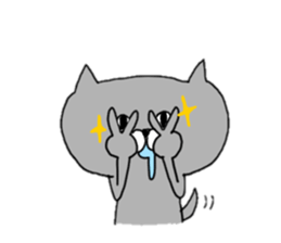 Gray of the cat sticker #10659156