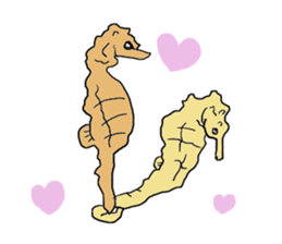 Creatures of little realistic sea sticker #10659882