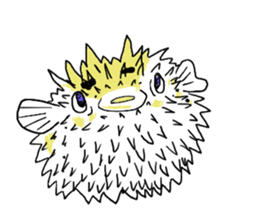 Creatures of little realistic sea sticker #10659884