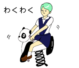 a schoolgirl sticker #10660163