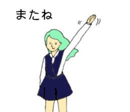 a schoolgirl sticker #10660164