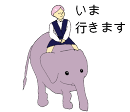 a schoolgirl sticker #10660165