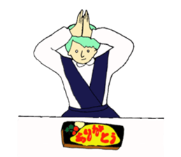 a schoolgirl sticker #10660169