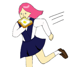 a schoolgirl sticker #10660171