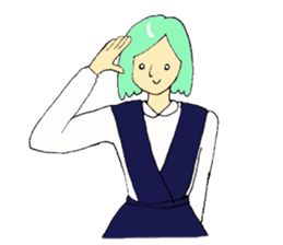 a schoolgirl sticker #10660174