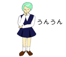 a schoolgirl sticker #10660175