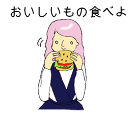 a schoolgirl sticker #10660180