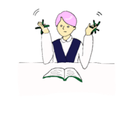 a schoolgirl sticker #10660184