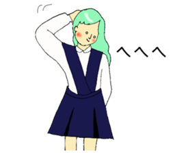 a schoolgirl sticker #10660188