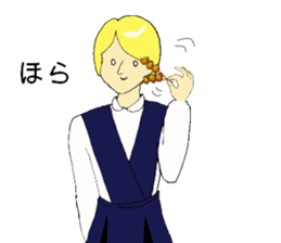 a schoolgirl sticker #10660189