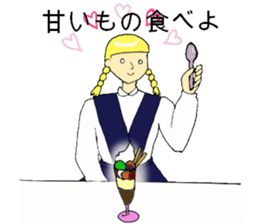 a schoolgirl sticker #10660190