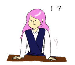 a schoolgirl sticker #10660191