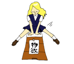 a schoolgirl sticker #10660193