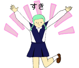 a schoolgirl sticker #10660196