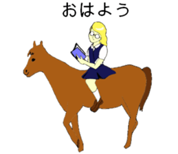 a schoolgirl sticker #10660198