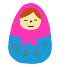 Lovely Matryoshka doll sticker #10660902