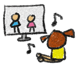 crayon friend baby cute drawing sticker #10661109