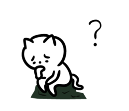 Cat a question2 sticker #10661609
