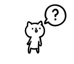 Cat a question2 sticker #10661620