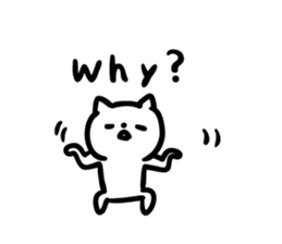 Cat a question2 sticker #10661629