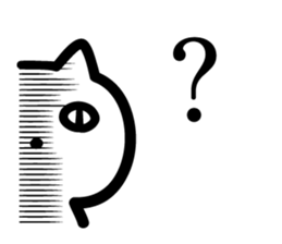 Cat a question2 sticker #10661635