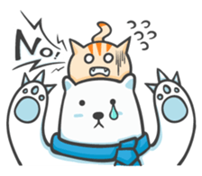 Cat 'Cheese' and Polar bear 'Winter' sticker #10662009