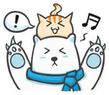 Cat 'Cheese' and Polar bear 'Winter' sticker #10662010