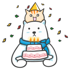 Cat 'Cheese' and Polar bear 'Winter' sticker #10662013