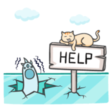 Cat 'Cheese' and Polar bear 'Winter' sticker #10662017