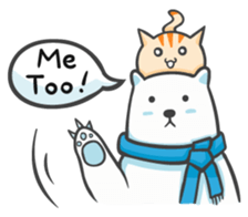 Cat 'Cheese' and Polar bear 'Winter' sticker #10662019