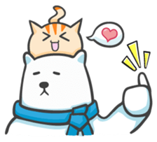 Cat 'Cheese' and Polar bear 'Winter' sticker #10662021