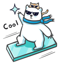Cat 'Cheese' and Polar bear 'Winter' sticker #10662022