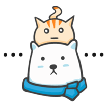 Cat 'Cheese' and Polar bear 'Winter' sticker #10662036