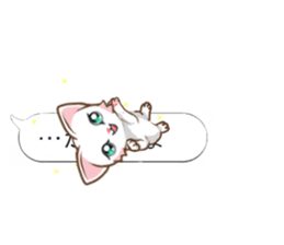 Sticker of the balloon text hide kitten sticker #10664125