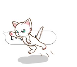 Sticker of the balloon text hide kitten sticker #10664155