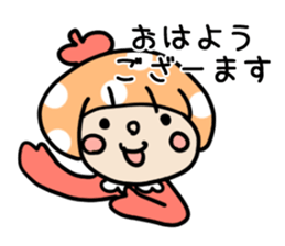 Mushroom cut of girl sticker #10664200