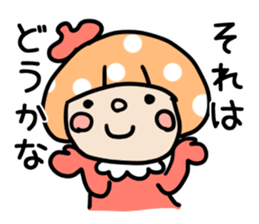 Mushroom cut of girl sticker #10664204