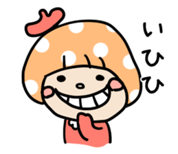 Mushroom cut of girl sticker #10664205