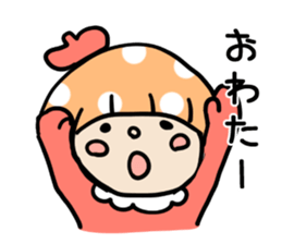 Mushroom cut of girl sticker #10664206