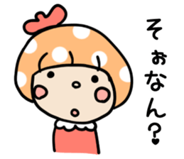 Mushroom cut of girl sticker #10664216