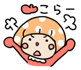 Mushroom cut of girl sticker #10664217