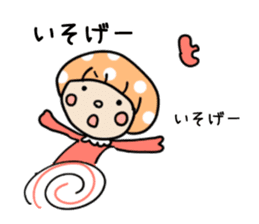 Mushroom cut of girl sticker #10664220