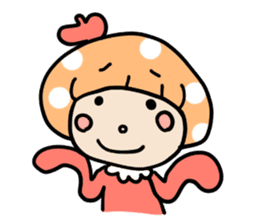 Mushroom cut of girl sticker #10664232