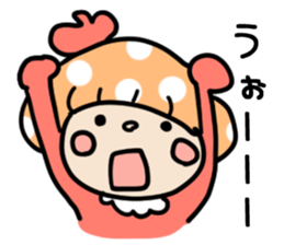 Mushroom cut of girl sticker #10664233