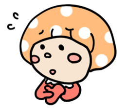 Mushroom cut of girl sticker #10664234